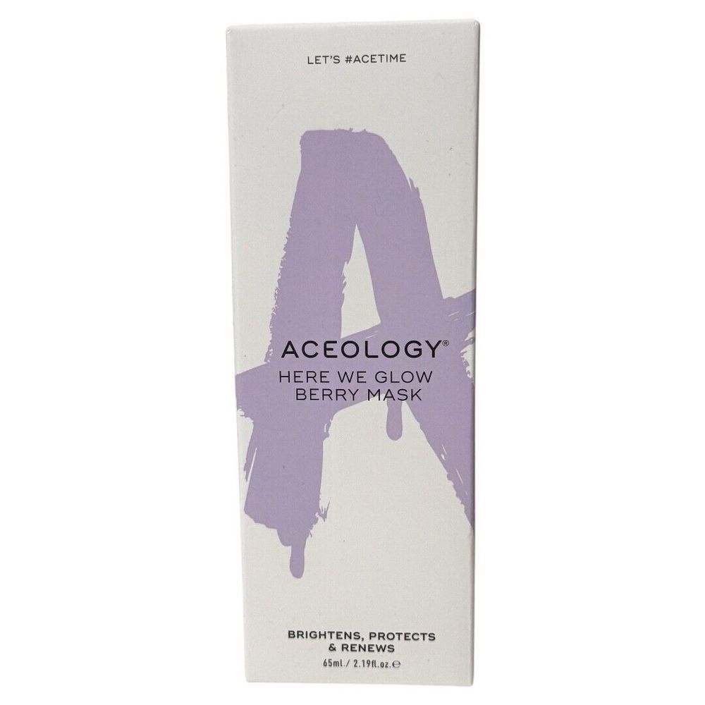 ACEOLOGY Here We Glow Berry Mask 65 ml/2.19 fl‎ oz Full Size NIB